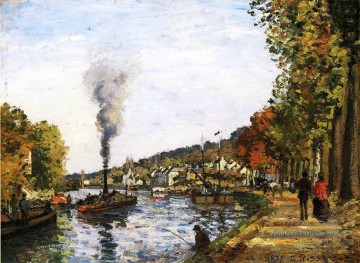 la seine à marly 1871 Camille Pissarro paysages Rivières Peinture à l'huile